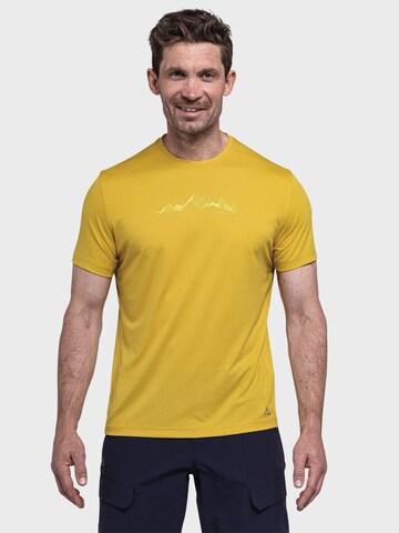 T-Shirt fonctionnel 'Circ Sulten' Schöffel en jaune : devant