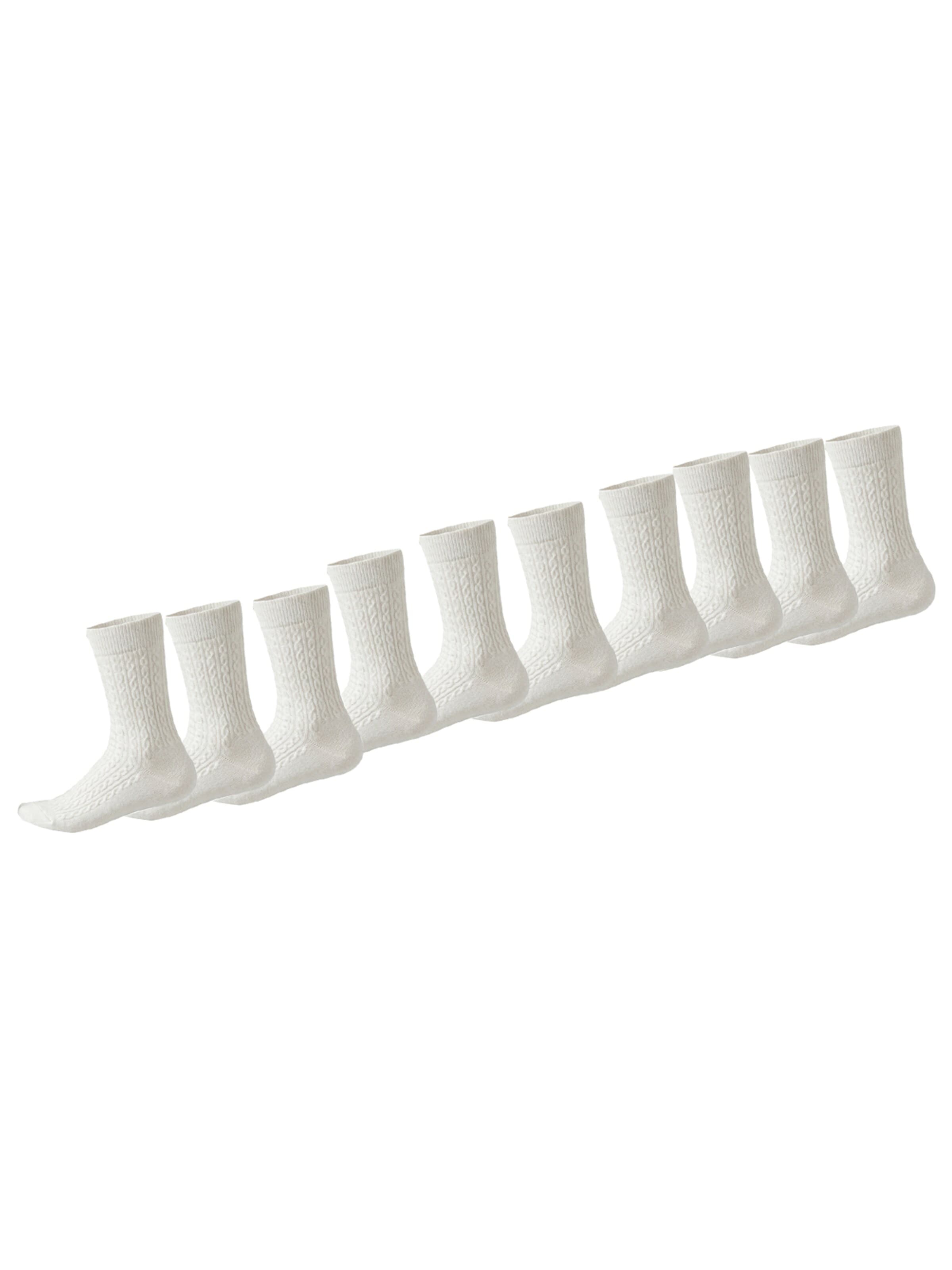 Millo Socks 'Cosy Twist 10' in White: front