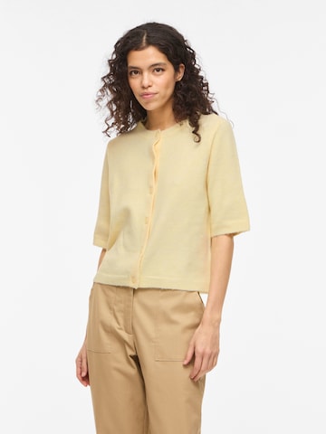 VILA Knit Cardigan 'VILIGA' in Yellow: front