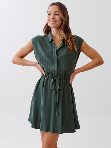 Robe 'ADELINA' Tussah en vert : devant