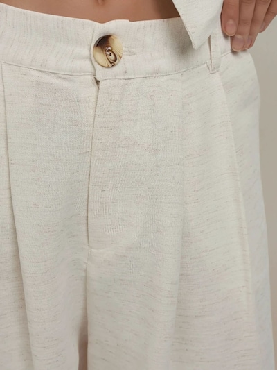 Hiccup Bandplooibroek in de kleur Natuurwit, Productweergave