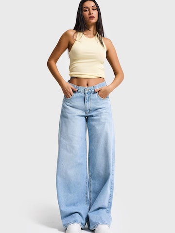 Wide Leg Jean 'ELENA Palazzo Mid Rise Jeans' IT'S BASIC en bleu