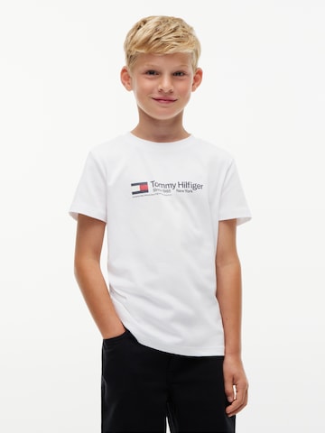 TOMMY HILFIGER Shirt 'BRAND LOVE' in Wit: voorkant