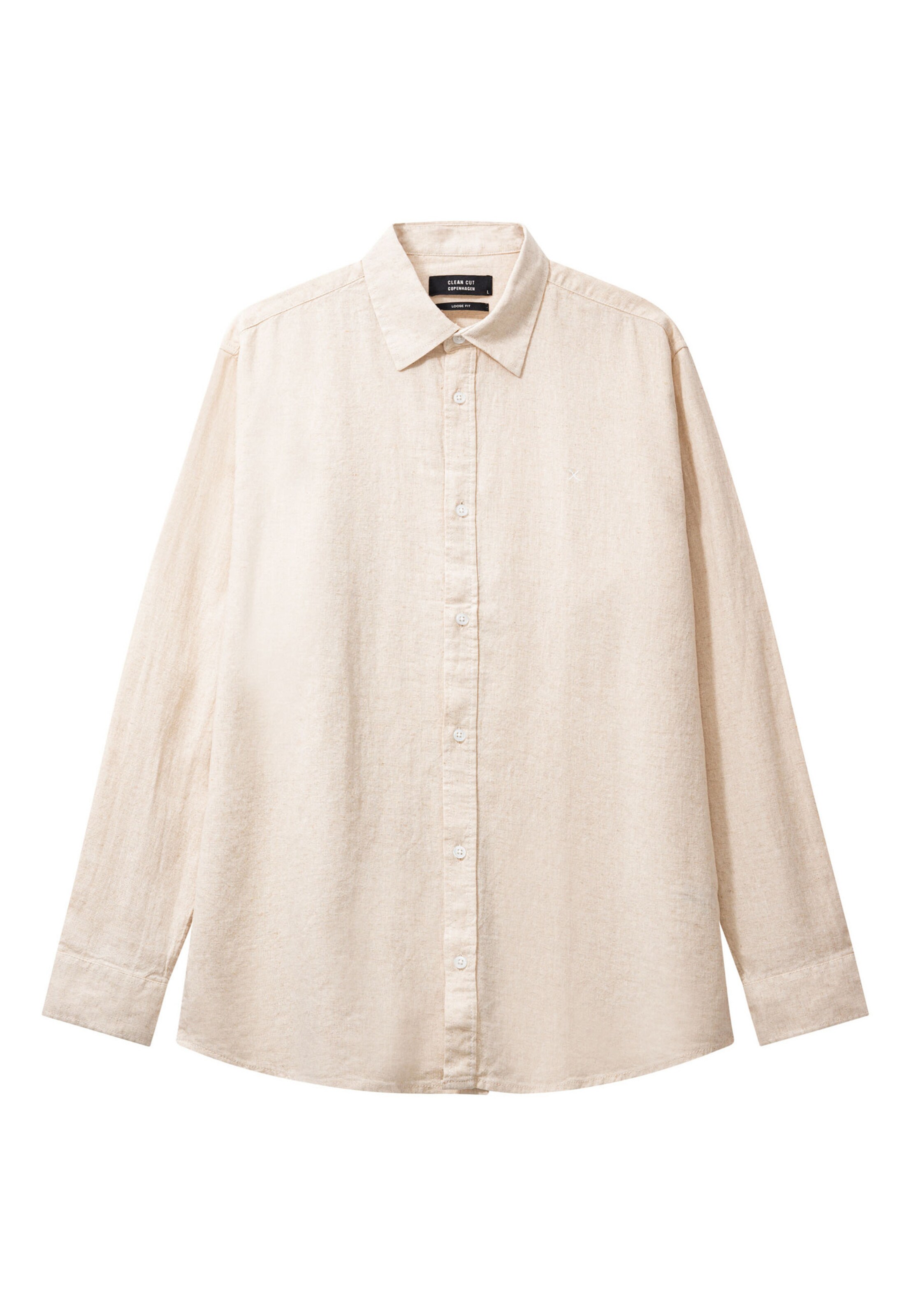 Clean Cut Copenhagen Overhemd 'Luca' in Beige: voorkant