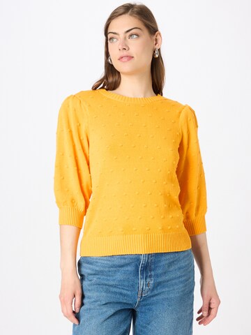 Pull-over minimum en jaune : devant