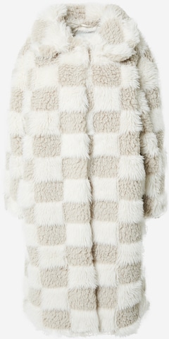 Monki Winter coat in Beige: front