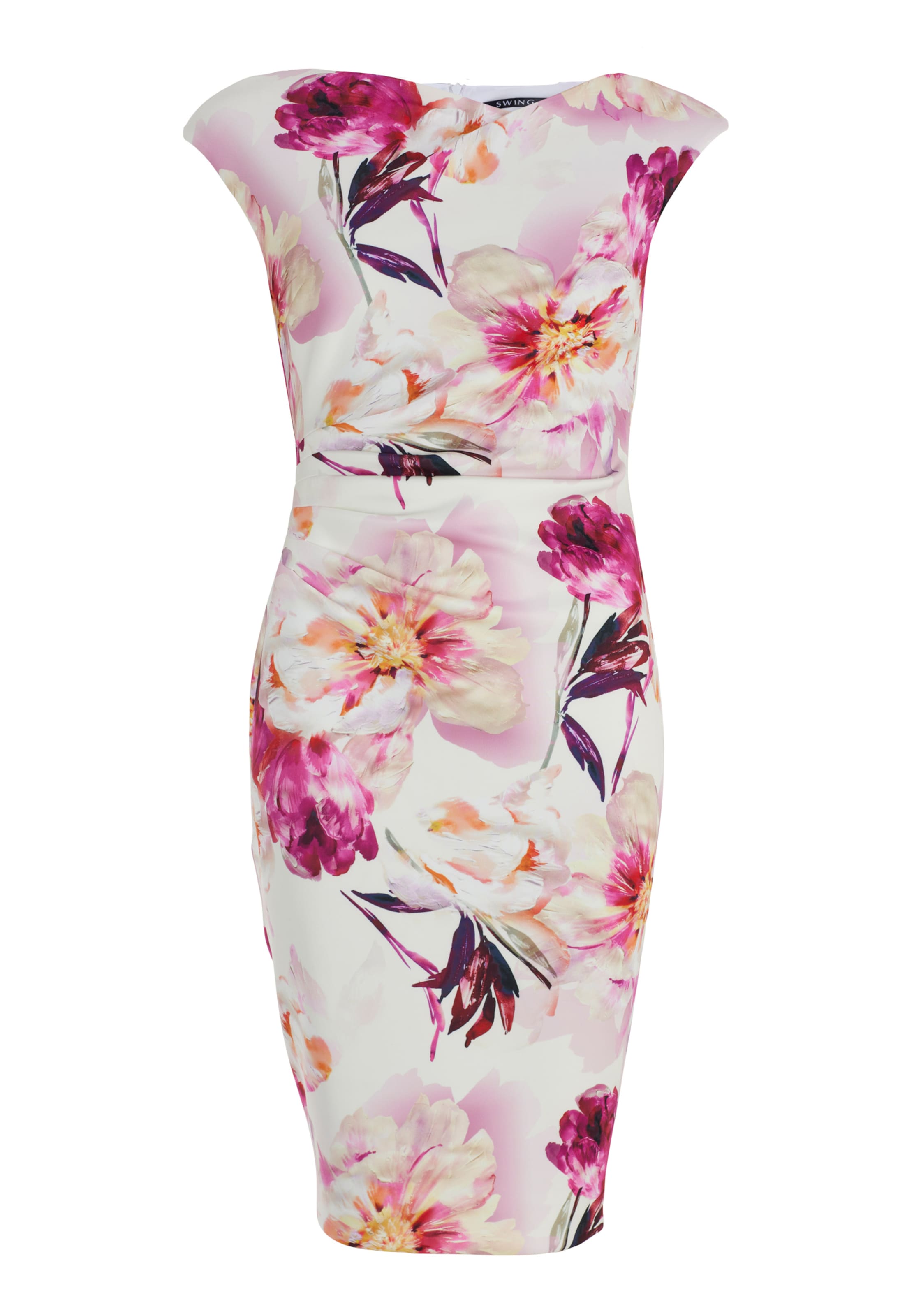 SWING Cocktail Dress in Beige: front