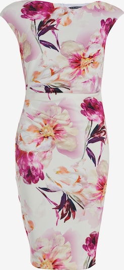 SWING Koktel haljina u ecru/prljavo bijela / narančasta / roza / tamno roza, Pregled proizvoda