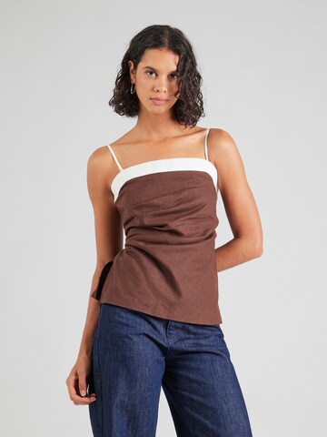 Abercrombie & Fitch Top in Brown: front