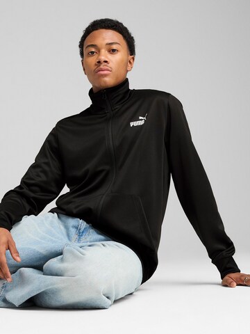 PUMA Trainingsjacke 'Ess No. 1' in Schwarz: Vorderseite