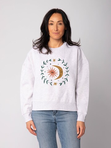 Sweat-shirt 'Love and flex ' Watapparel en gris : devant