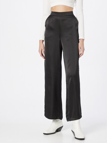 Wide leg Pantaloni de la OBJECT pe negru: față