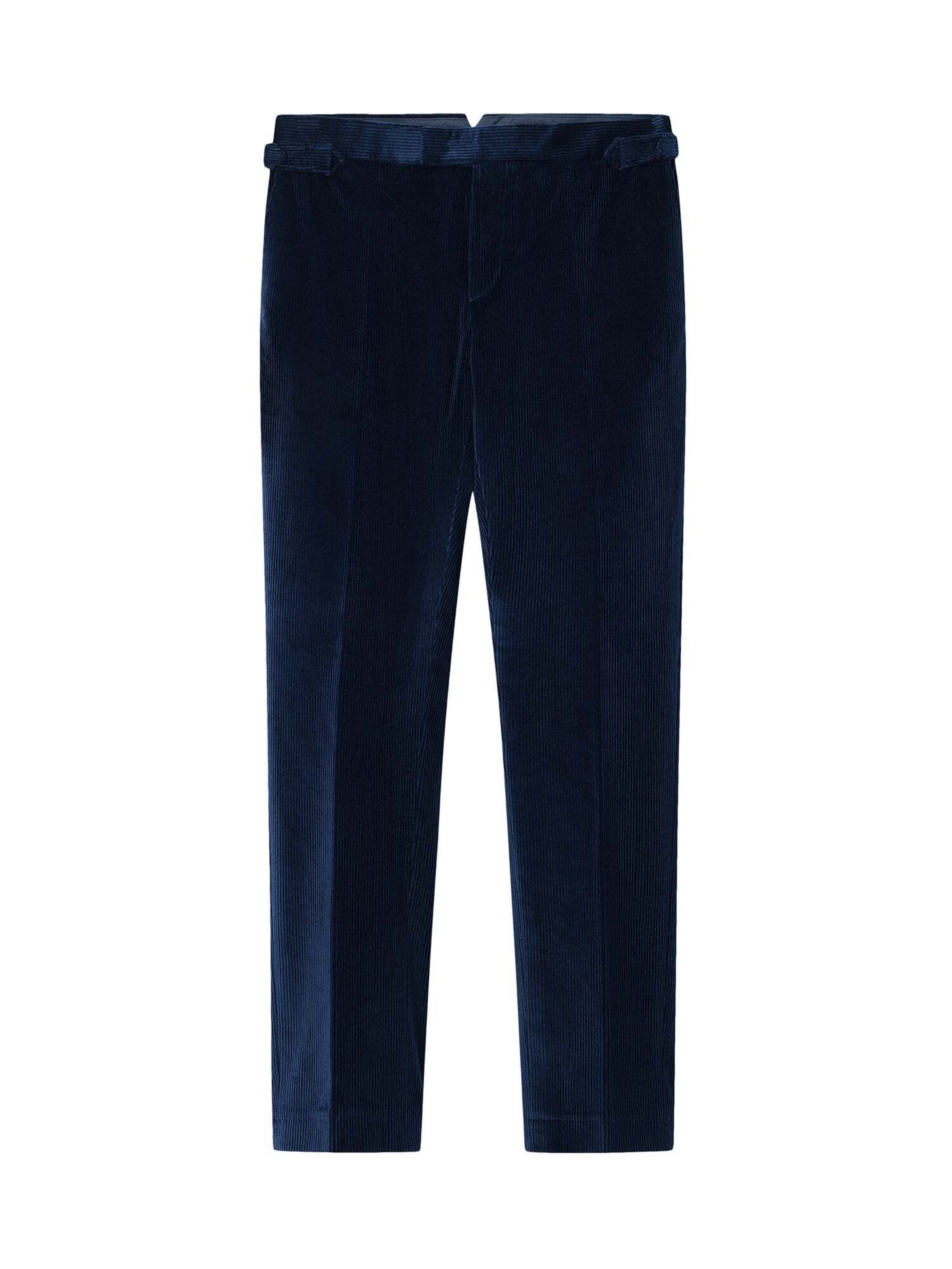 Coupe slim Pantalon chino 'Kensington' Hackett London en bleu : devant