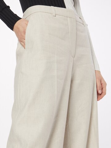 Calvin Klein Regular Trousers with creases in Beige