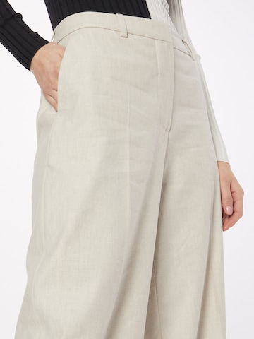 Calvin Klein Regular Pleated Pants in Beige