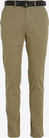 Calvin Klein Slim fit Chino Pants in Green: front