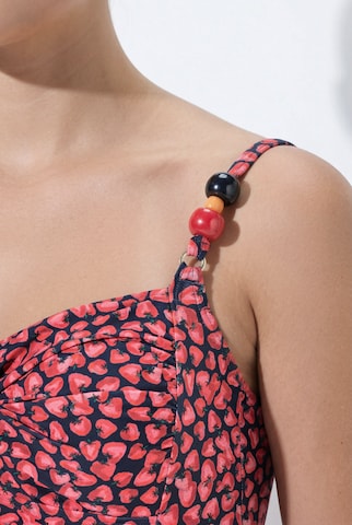 Ulla Popken Bralette Swimsuit in Red