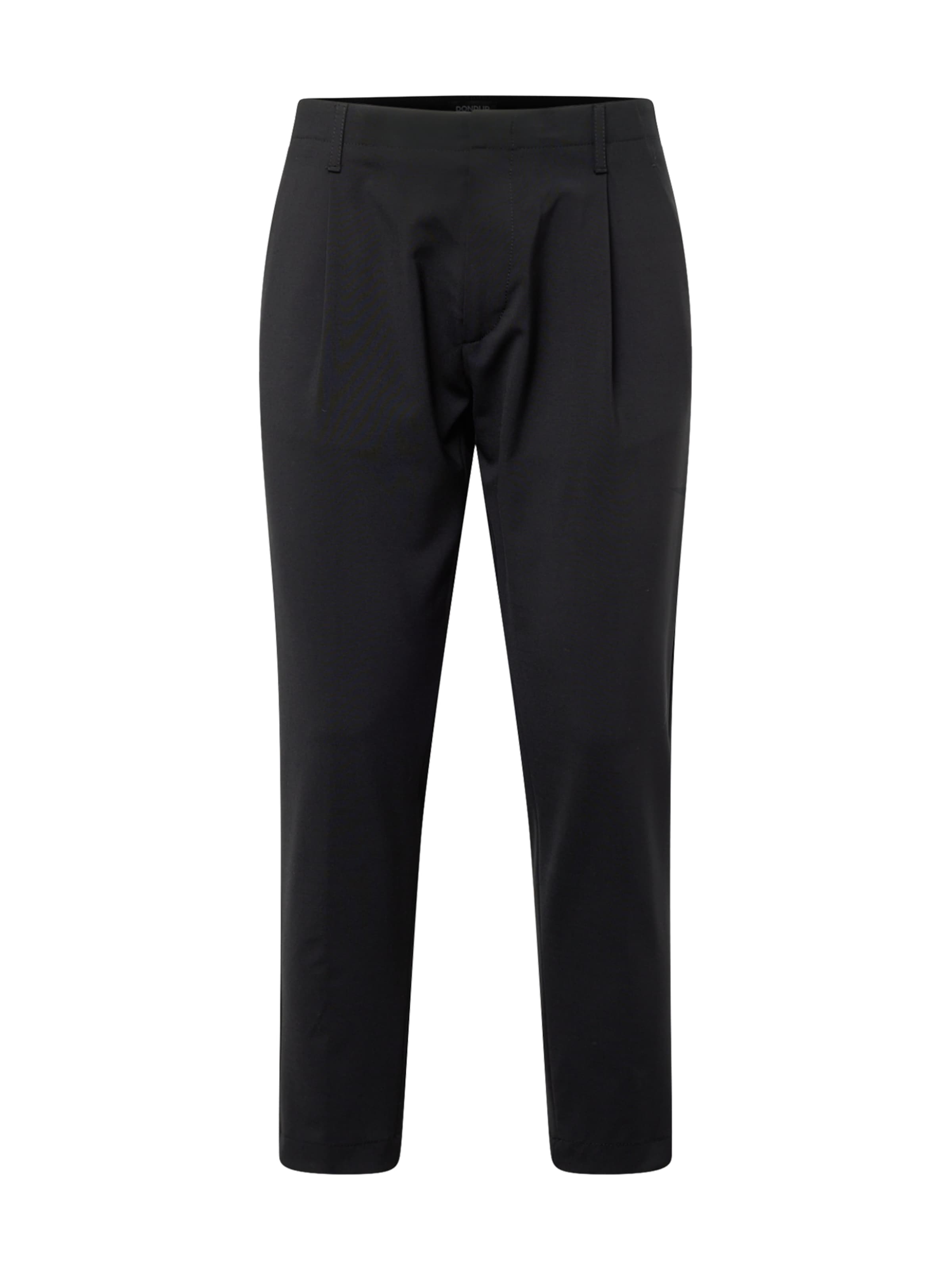 Dondup Tapered Παντελόνι πλισέ 'BEN' σε μαύρο: μπροστά