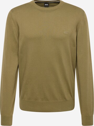 BOSS Sweater 'Pacas-L' in Green: front