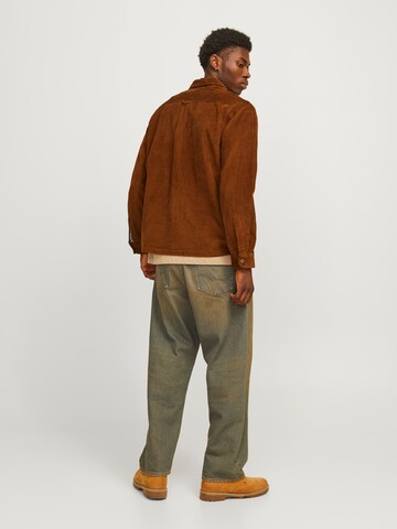 JACK & JONES Regular fit Button Up Shirt 'JJEEddie' in Brown