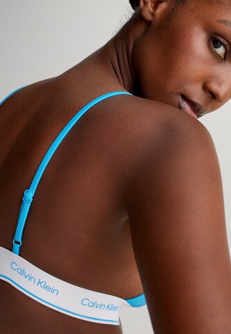 Calvin Klein Swimwear Triangle Bikini top in Blue