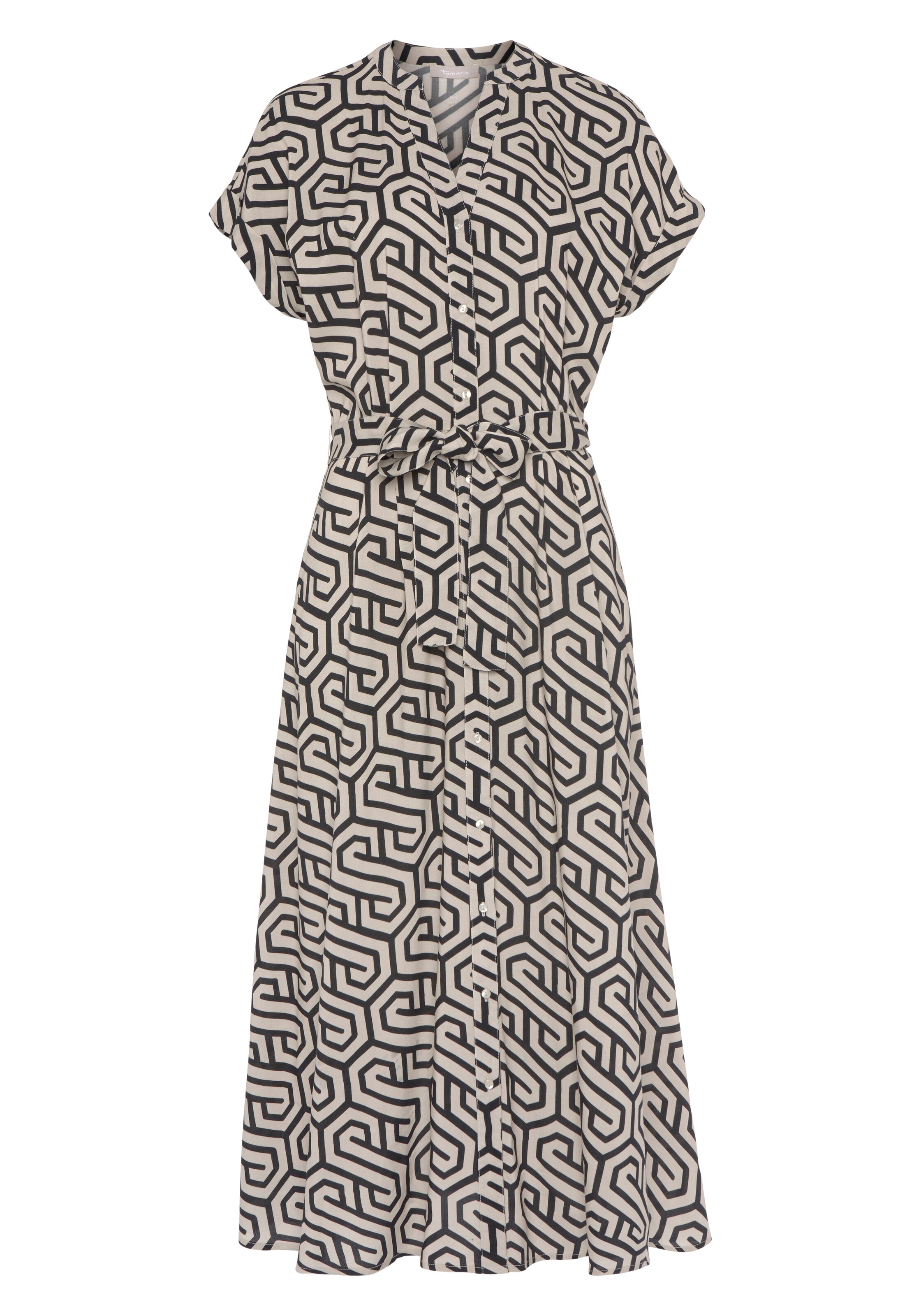 Tamaris Blusenkleid in Beige: Vorderseite