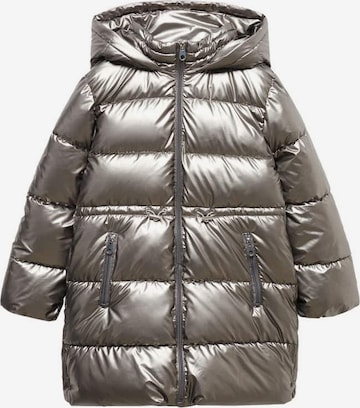 MANGO KIDS Zimní bunda 'Silvia' – stříbrná: přední strana