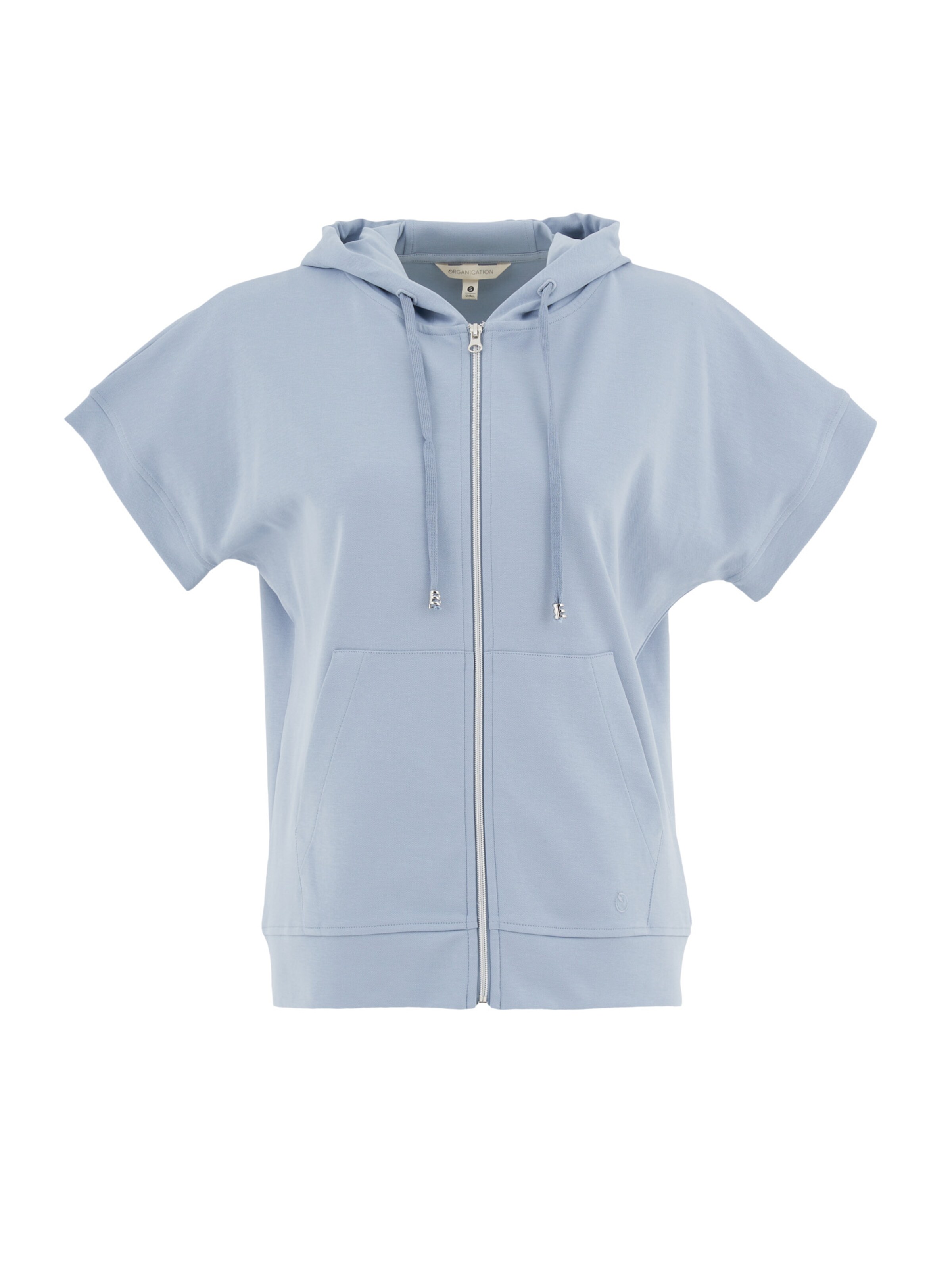 Organication Sweatjacke in Blau: Vorderseite