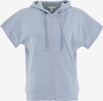 Organication Sweatjacke in Blau: Vorderseite