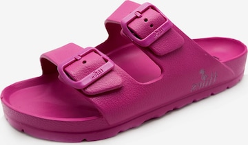 thies Pantolette 'Ecofoam Sandal' in Lila: Vorderseite