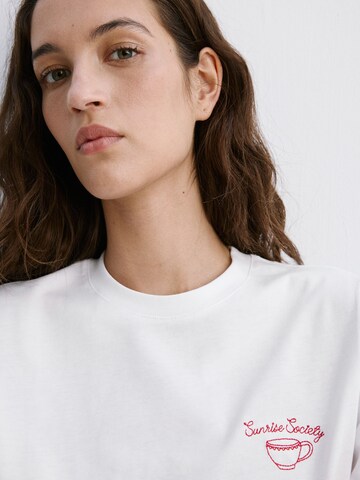 MANGO Shirt 'COFFEE' in Wit