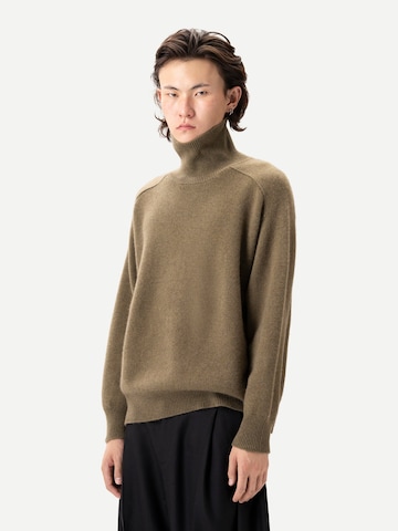 GOBI Cashmere Sweater 'Unisex High-Neck Cashmere Sweater' in Green