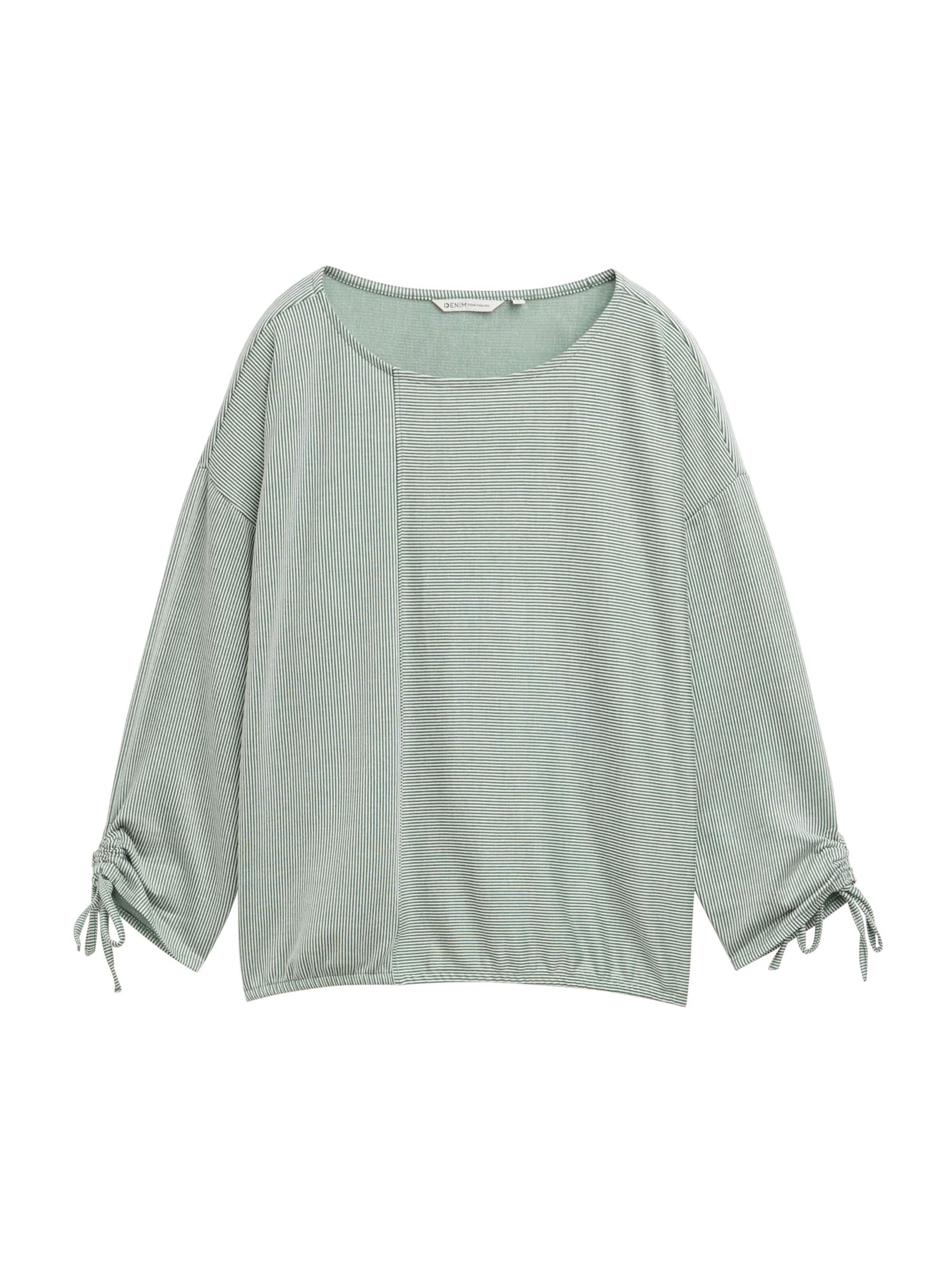 TOM TAILOR DENIM Tričko - Zelená: predná strana