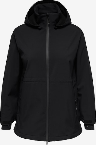ONLY Carmakoma Functionele jas 'FRANCESCA' in Zwart: voorkant