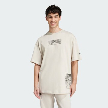 T-Shirt fonctionnel 'Star Wars The Mandalorian' ADIDAS SPORTSWEAR en beige : devant