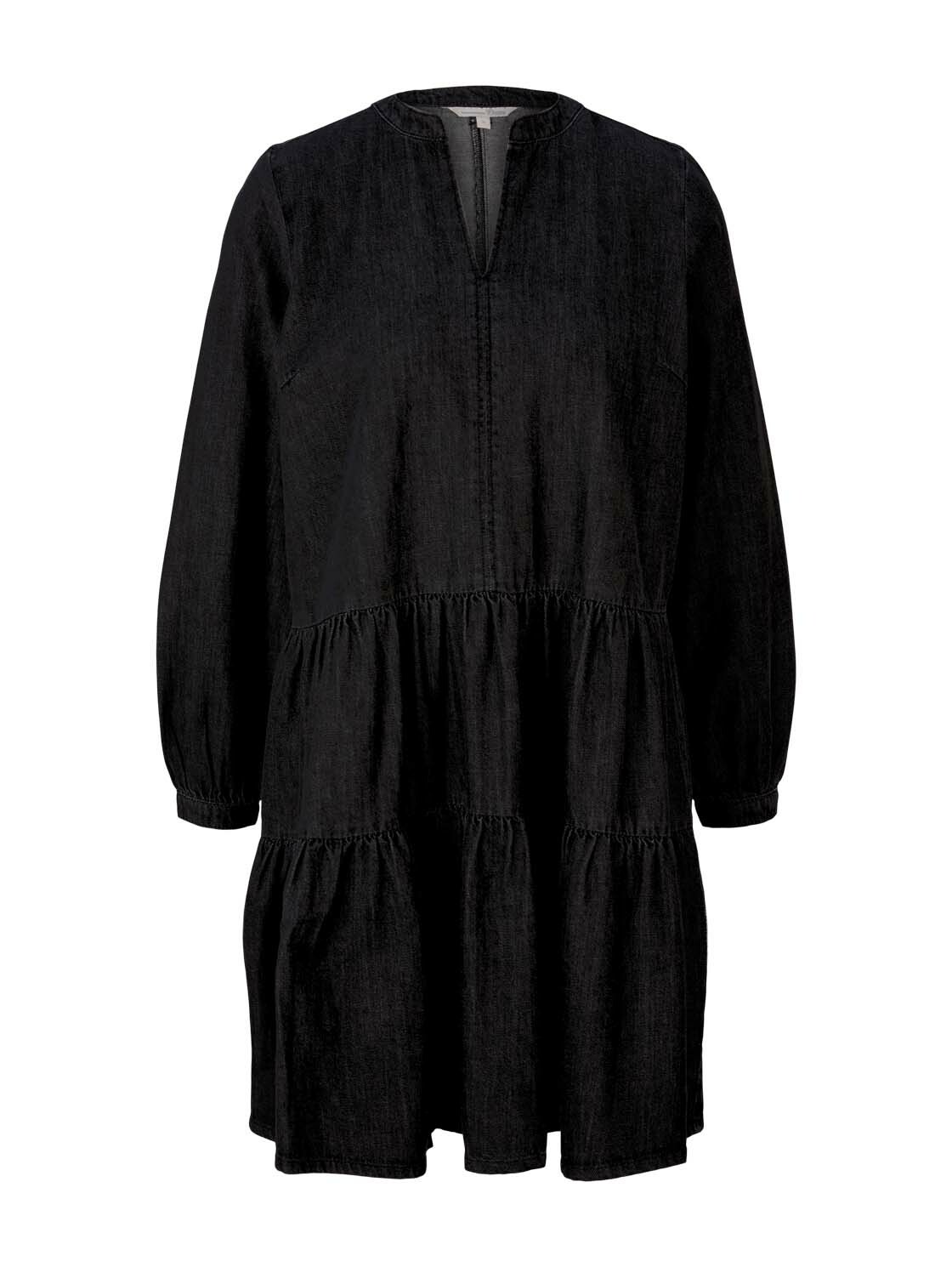 Odzież 9O8cX TOM TAILOR DENIM Sukienka koszulowa w kolorze Czarnym 