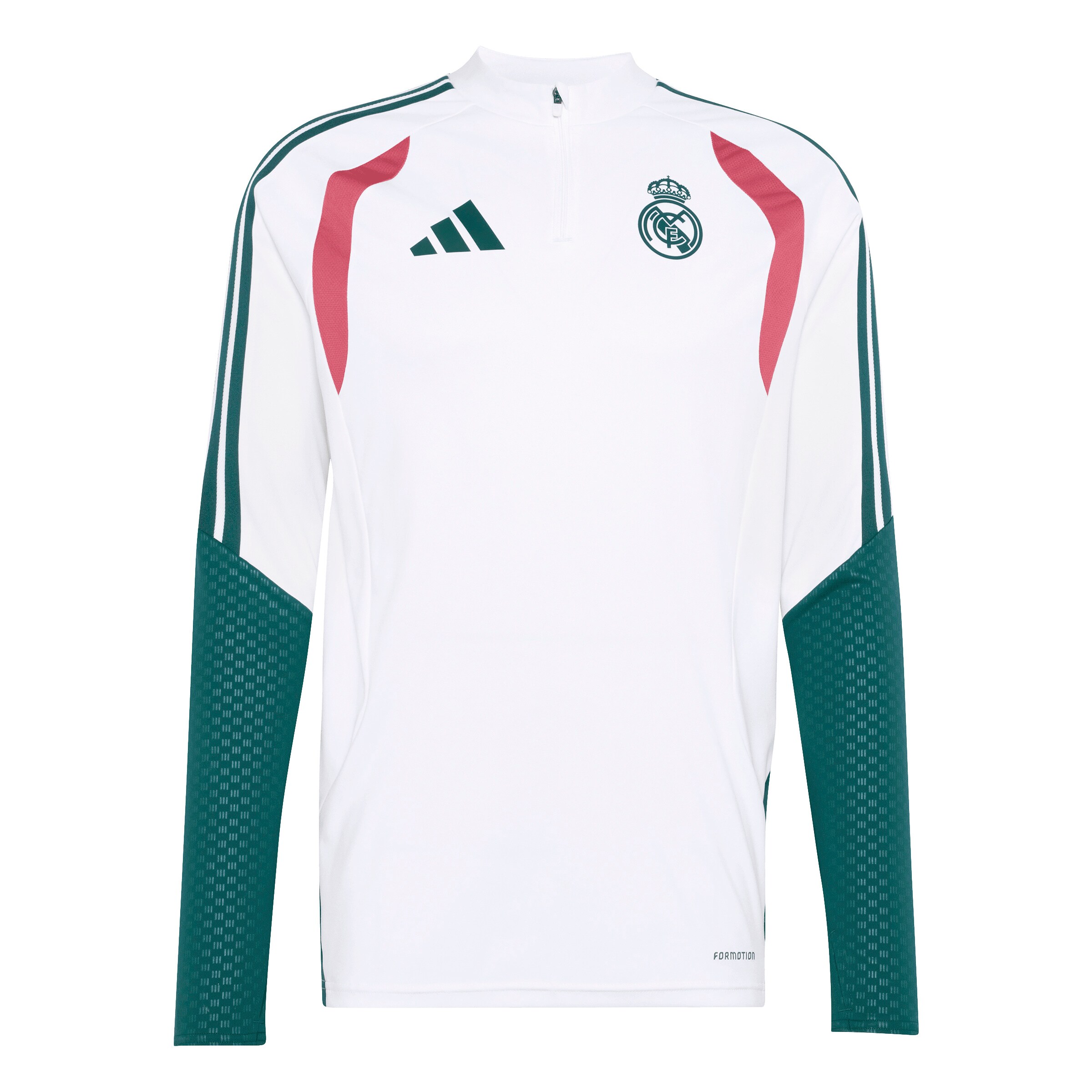 ADIDAS PERFORMANCE T-Shirt fonctionnel 'REAL' en XS-S en émeraude / melon / blanc, Vue avec produit