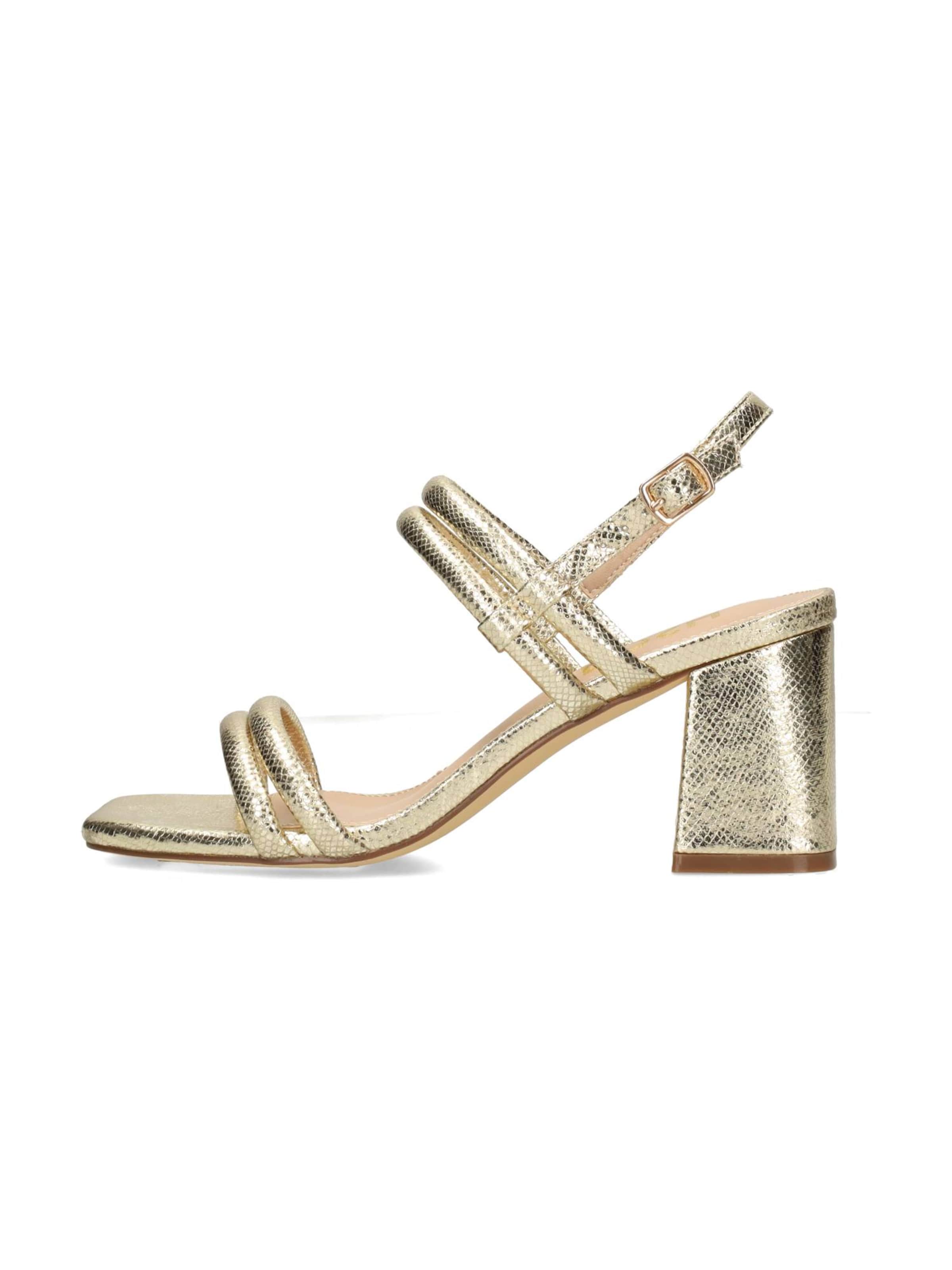 Sandales à lanières 'NOVA' POSH by Poelman en or : devant