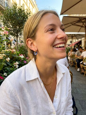 Nemomatheo Earrings 'Himmelskreis' in Blue: front