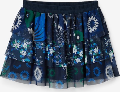 Desigual Jupe 'GRETCHEN' en bleu / marine / vert foncé / blanc, Vue avec produit