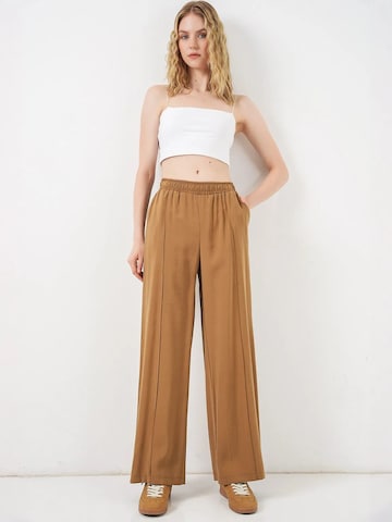 Wide Leg Pantalon Bigdart en marron