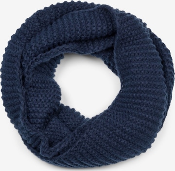 styleBREAKER Schlauchschal 'Strick Loop Wellenmuster' in Blau: Vorderseite