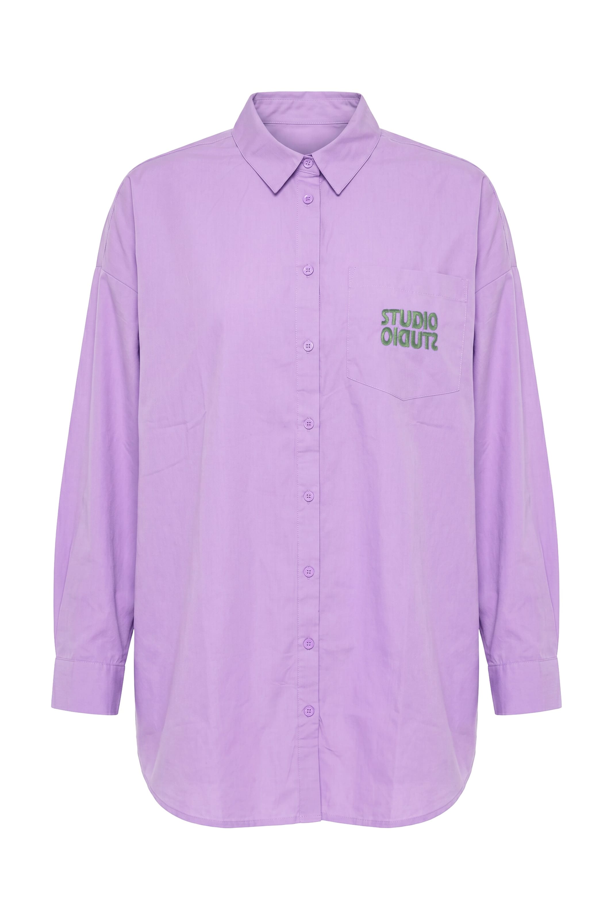 Studio Untold Blouse in Lila: voorkant