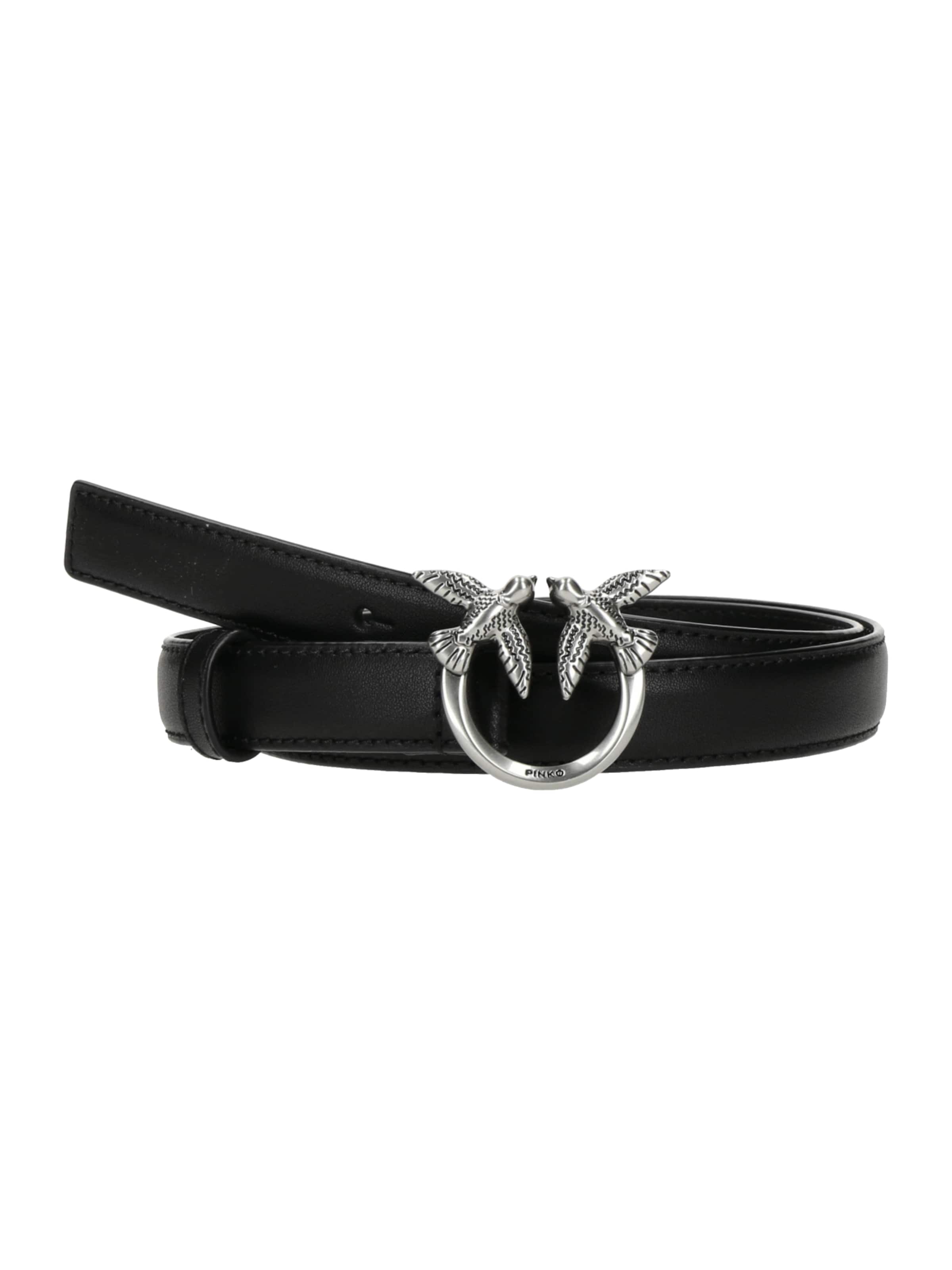 PINKO Belt 'LOVE BERRY' in Black: front