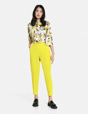 TAIFUN Tapered Pleated Pants in Yellow