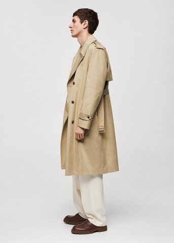 MANGO MAN Between-Seasons Coat 'Noto' in Beige