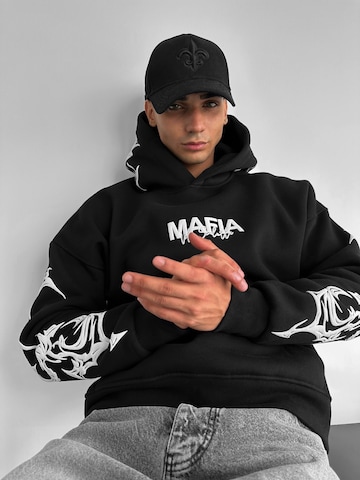 Sweat-shirt 'Oversize Mafia Tribal Hoodie - Black' Kleidermafia en noir