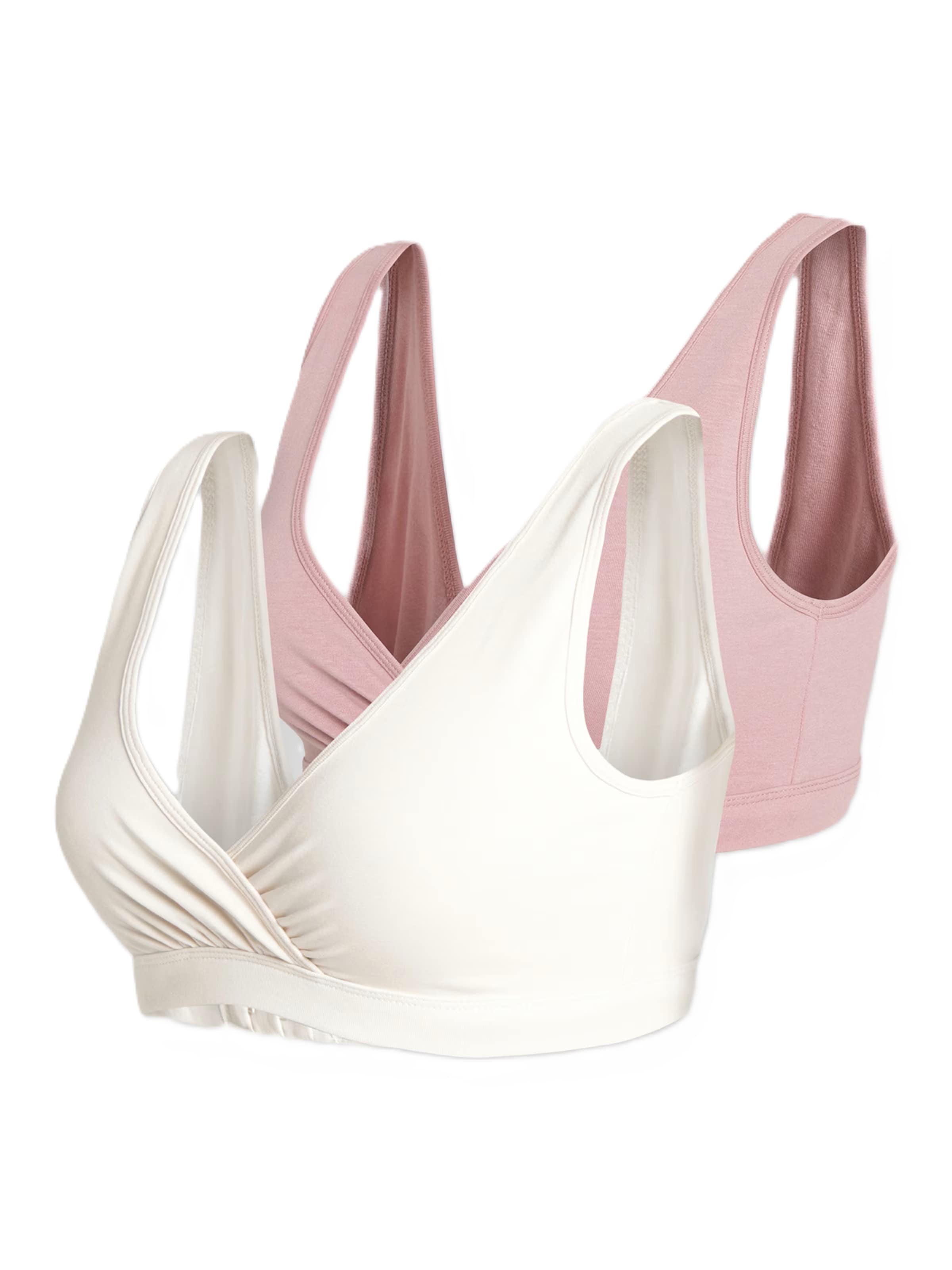 Lindex Maternity Amningsbehå i 75 i gammalrosa / vit, Produktvy