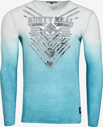 Rusty Neal Shirt in Blauw: voorkant