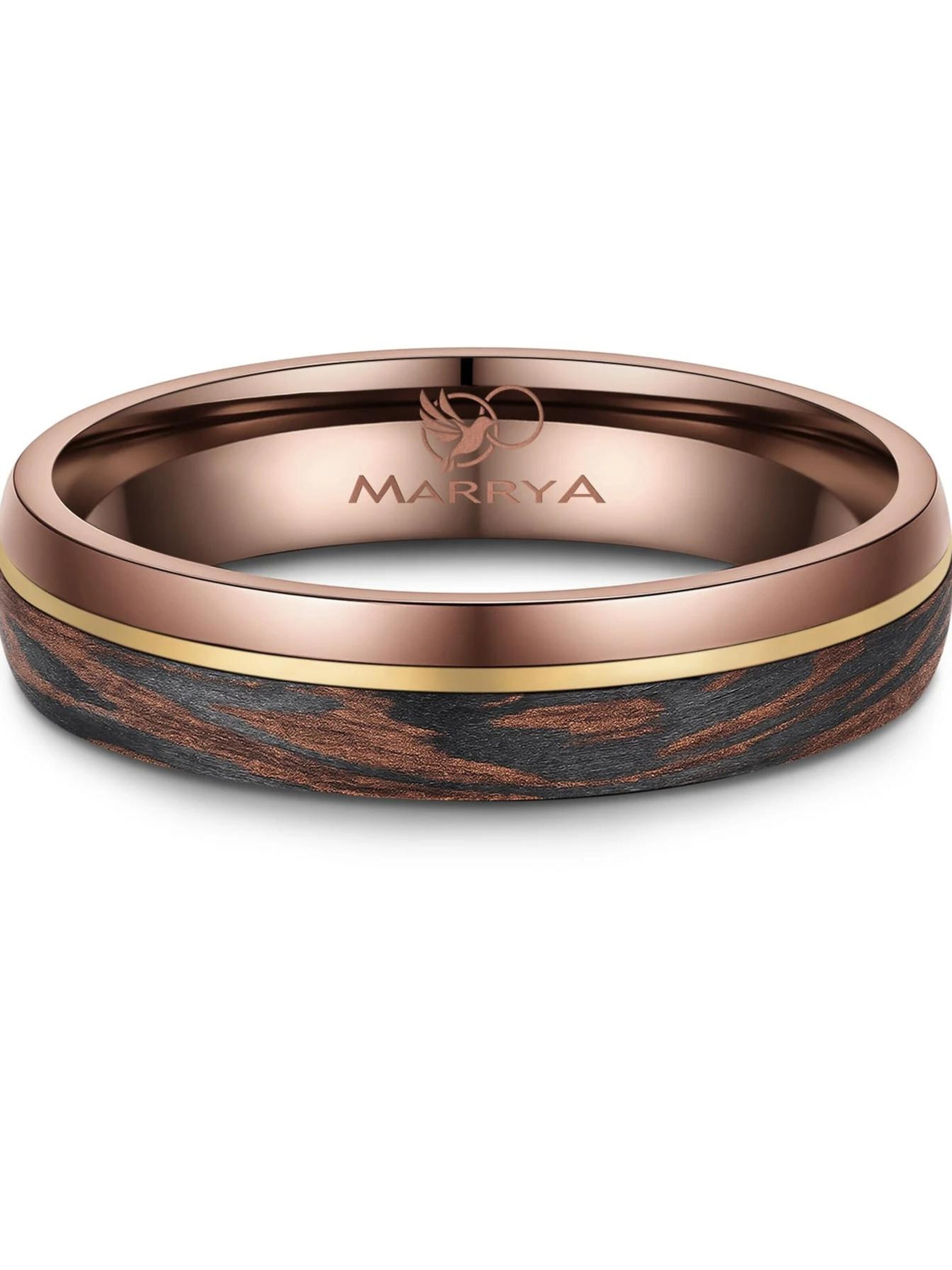 Anello 'MARRYA Ehering CB-06 Carbon-Bronze' di MARRYA in marrone